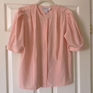 80s Peachy pink vintage blouse🍑🎀